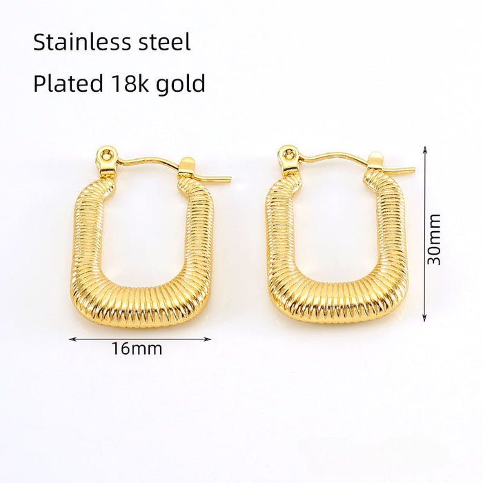 Wholesale Electroplated 18K Stainless Steel Earrings JDC-ES-ZhongYao003