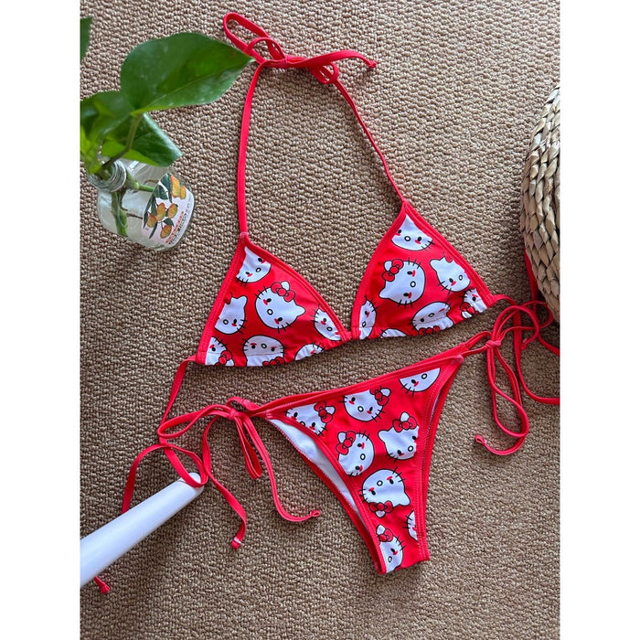 Wholesale Cute Printed Nylon Bikini (S) JDC-SW-MuYa001