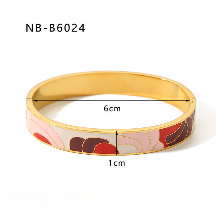 Wholesale Stainless Steel 18k Gold Plated Colorful Bracelet JDC-BT-XiongYue001