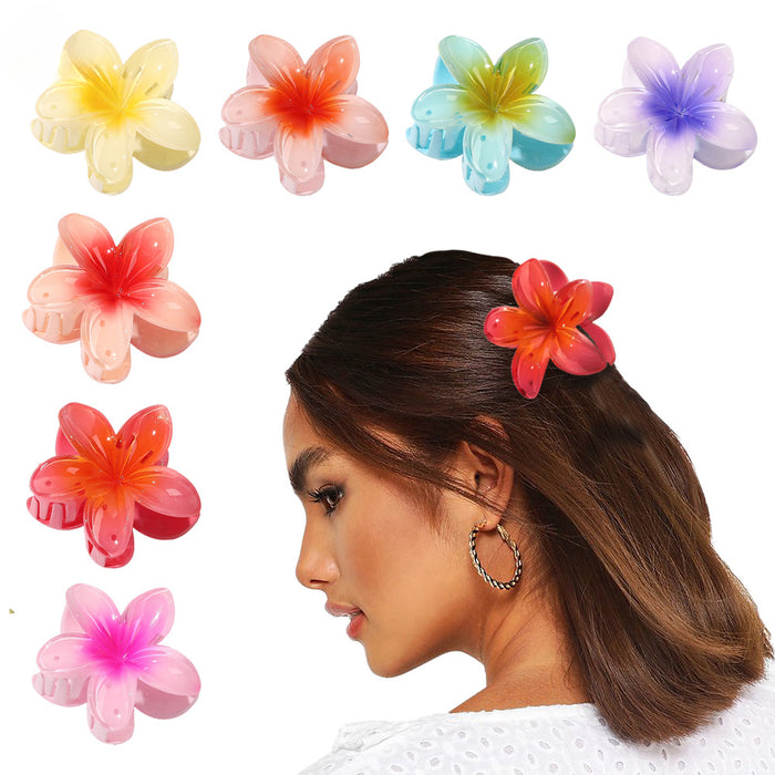 Wholesale Plumeria Flowers Plastic Hair Clip JDC-HC-Yiyan002