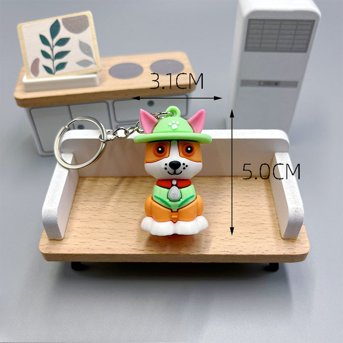 Wholesale Cartoon Cute Puppy PVC Soft Glue Keychains JDC-KC-Wenma003