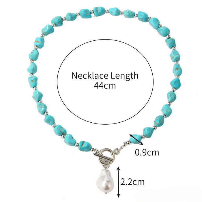 Wholesale Western Style Accessories Turquoise Pendant Leather Necklace JDC-NE-ManY017