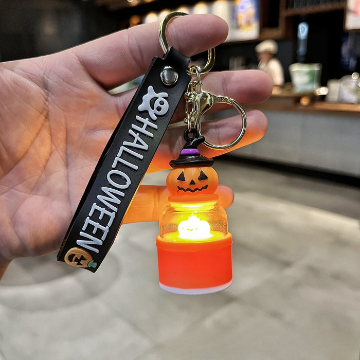 Wholesale Halloween Pumpkin Silicone Keychain JDC-KC-Biaopan001