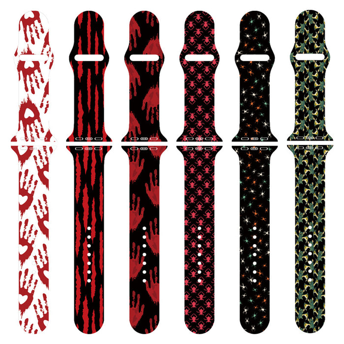 Wholesale Printed Silicone Watch Strap Wrist Strap JDC-WD-NuoQi078