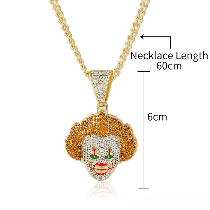 Wholesale Full Diamond Pendant Men's Alloy Necklace JDC-NE-ManY016