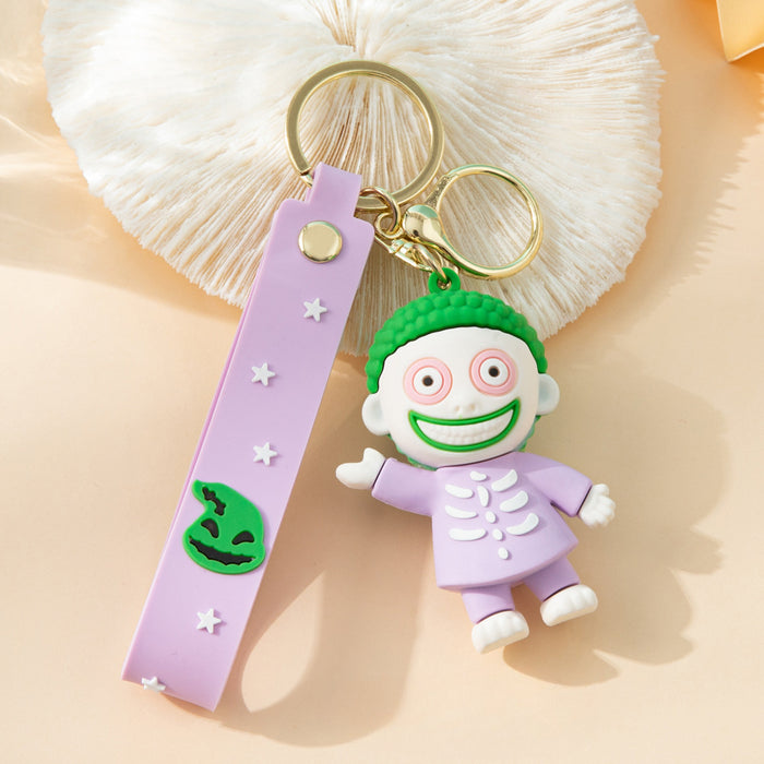 Wholesale Halloween Cartoon Doll Silicone Keychain JDC-KC-YueY009