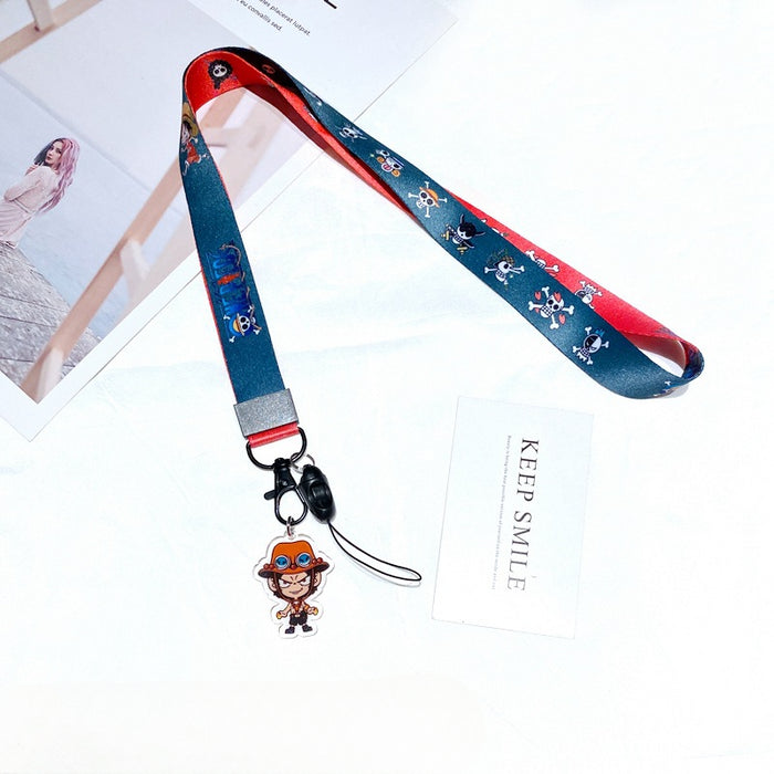 Wholesale Polyester Cartoon Printed Long Hanging Rope Keychain JDC-KC-Gongz057