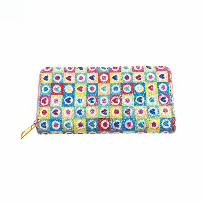 Wholesale 10pcs Rainbow Long PU Wallet JDC-WT-JiRui020