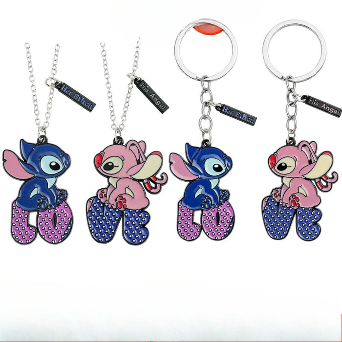 Wholesale Valentine's Day Cute Cartoon LOVE Keychain Necklace JDC-NE-ShaoH014