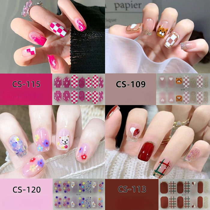 Wholesale No-bake Gel Waterproof Long-lasting 3D Nail Stickers JDC-NS-ARS003