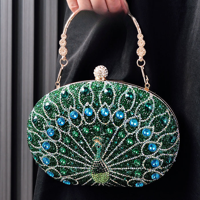 Wholesale Peacock Diamond Evening Bag Handbag JDC-HB-YiX008