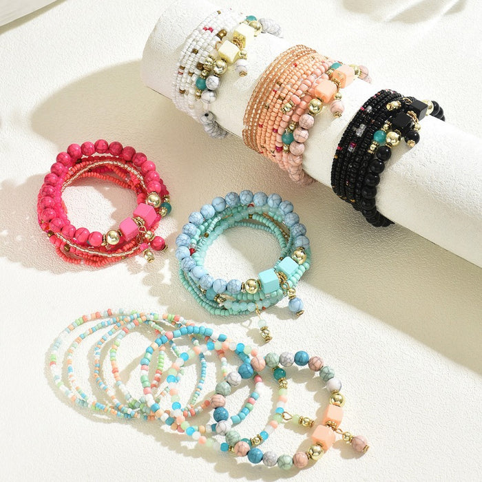 Wholesale Bohemian Multi-layer Beaded Bracelet JDC-BT-Bais005