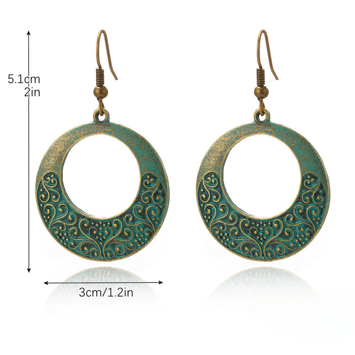 Wholesale Turquoise Ethnic Style Earrings JDC-ES-ManY048