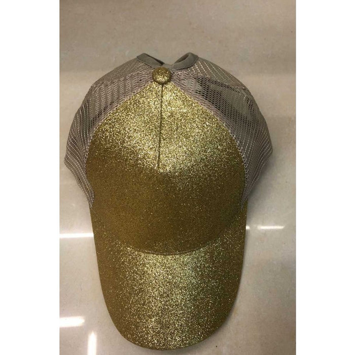 Wholesale Cotton Sequined Mesh Cap Ponytail Cap Ball Cap JDC-FH-ZhanH002