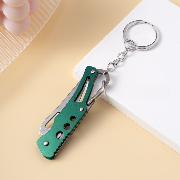 Wholesale Stainless Steel Portable Carry-On EDC Folding Knife Keychain JDC-KC-ZY050