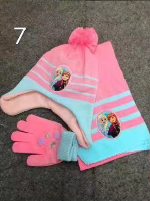 Wholesale Girls Hat Scarf Gloves Three Piece Set JDC-FH-Baon002