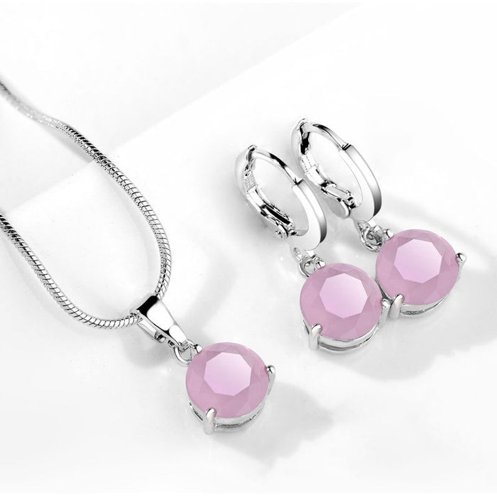 Wholesale Water droplet jewelry set zircon jewelry necklace earrings jewelry wholesale