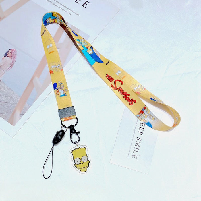 Wholesale Polyester Cartoon Printed Long Hanging Rope Keychain JDC-KC-Gongz057