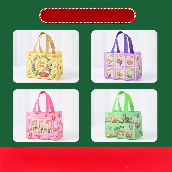 Wholesale Easter Series Hand-held Gift Bags with Creative Cartoon Patterns and Laminated Non-woven Fabric JDC-GB-XJ003