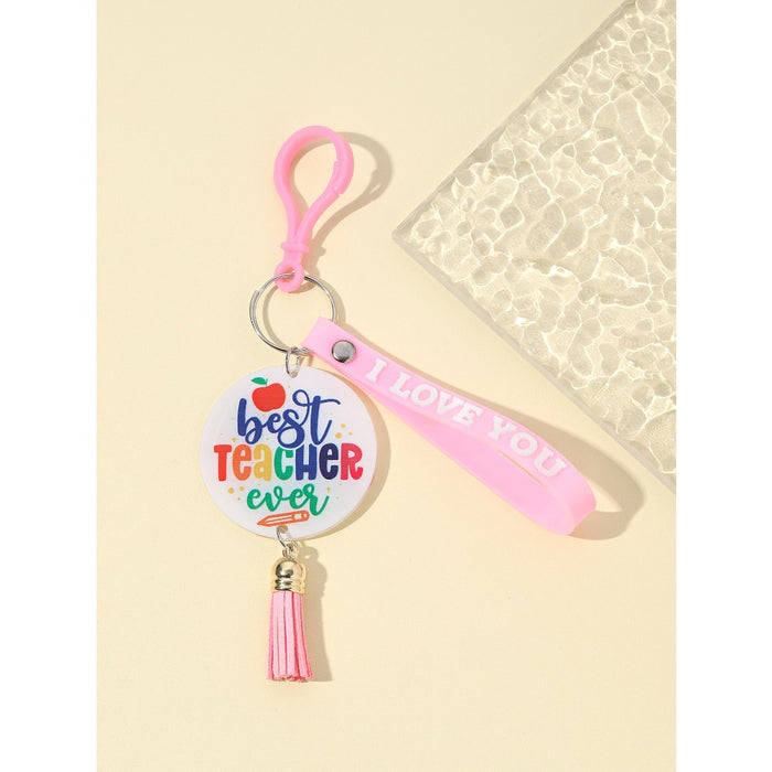 Wholesale Graduation Season Acrylic English Letter Slogan Keychain JDC-KC-RongR002