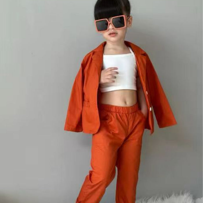 Wholesale Solid Color Casual Suits Children's Suit Sets JDC-CTS-YaYaMi048