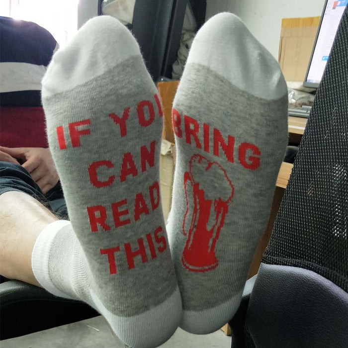 Wholesale IF YOU CAN English Lettered Mid-tube Socks JDC-SK-XQ035