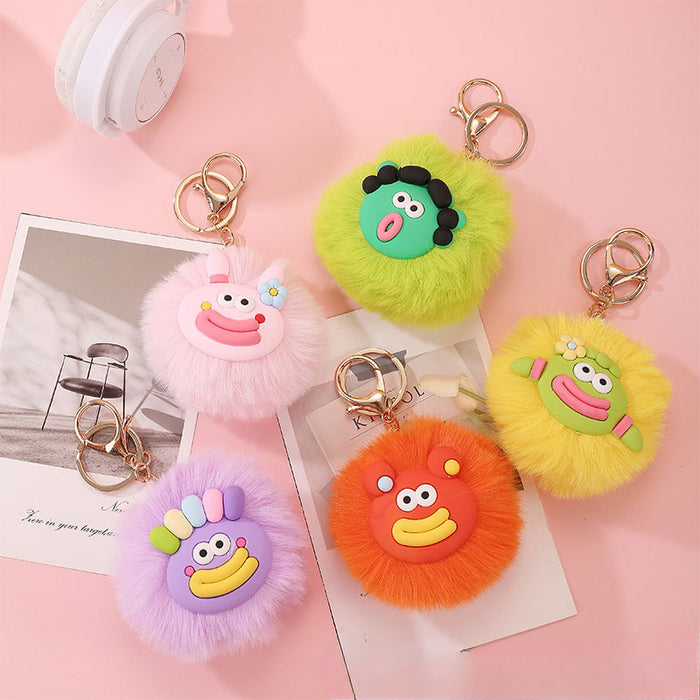 Wholesale Cartoon Cute Fur Ball Pendants Keychains JDC-KC-Jinqian001