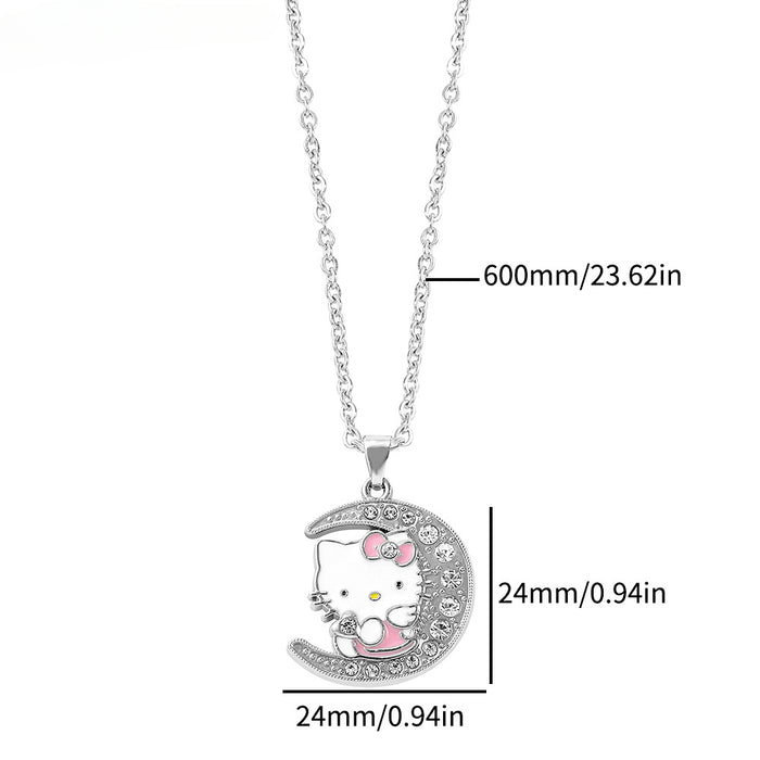 Wholesale Cartoon Cute Cat Alloy Necklaces JDC-NE-BS013