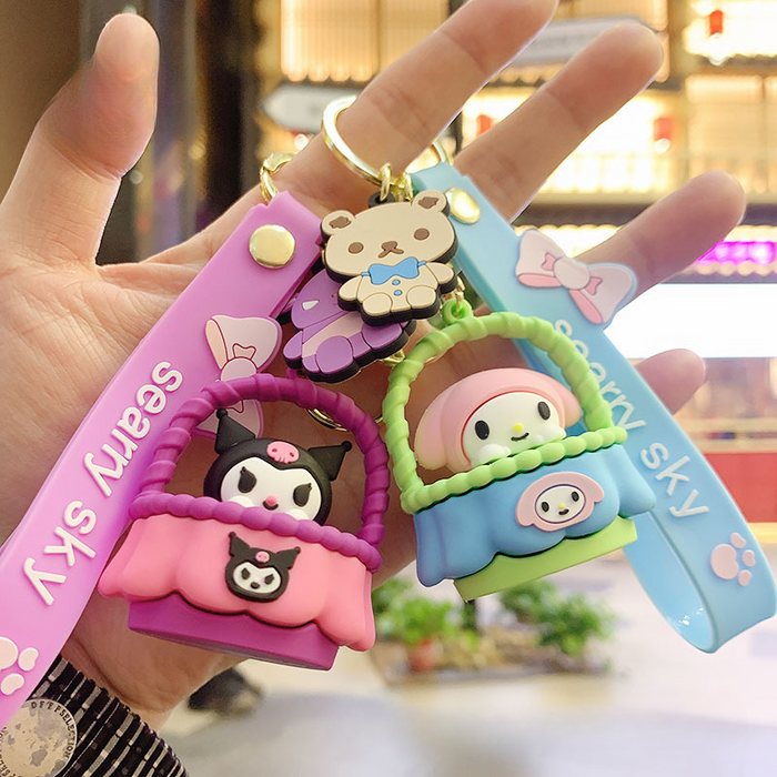 Wholesale Cute Flower Basket Doll Keychain JDC-KC-YunZ001