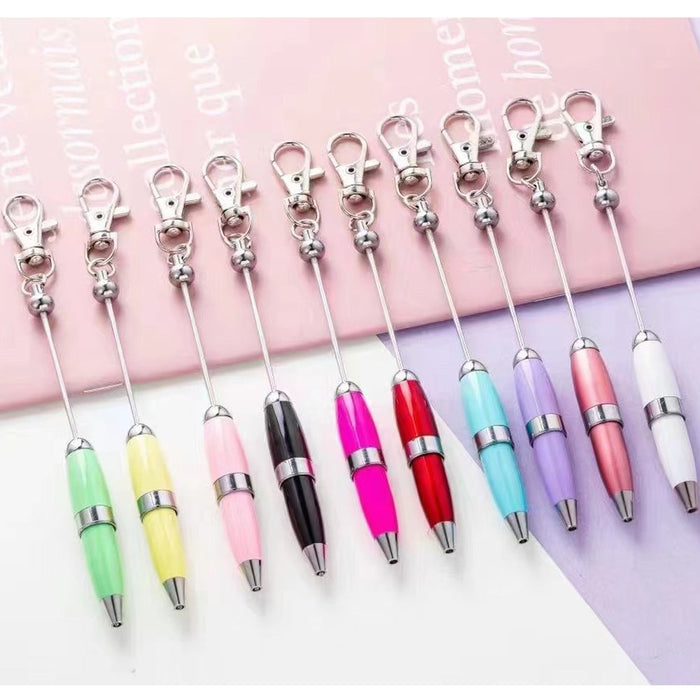 Wholesale 11.9cm Beadable Pens Portable Mini Pen Metal Pen DIY Keychain Bar JDC-PN-HuaH051