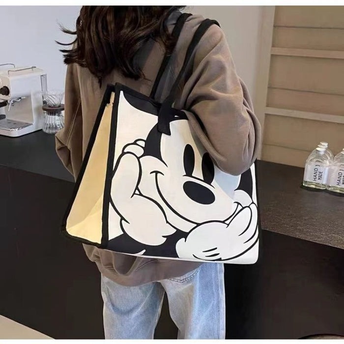 Wholesale Large Capacity Cartoon Mickey Print Shoulder Canvas Bag JDC-SD-JingS004