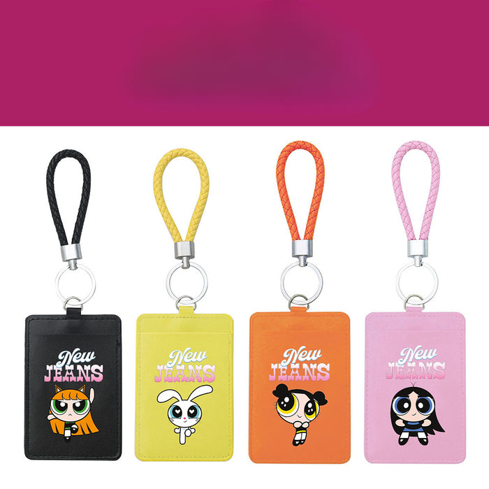 Wholesale PU Card Holder Keychain JDC-KC-ShuaiX002