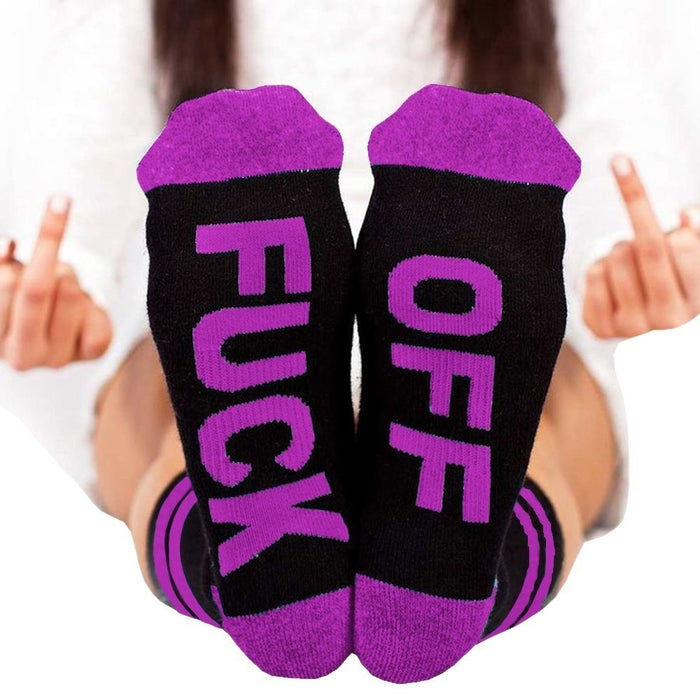 Wholesale English Letters on Soles of Feet Mid-tube Cotton Socks JDC-SK-XQ039