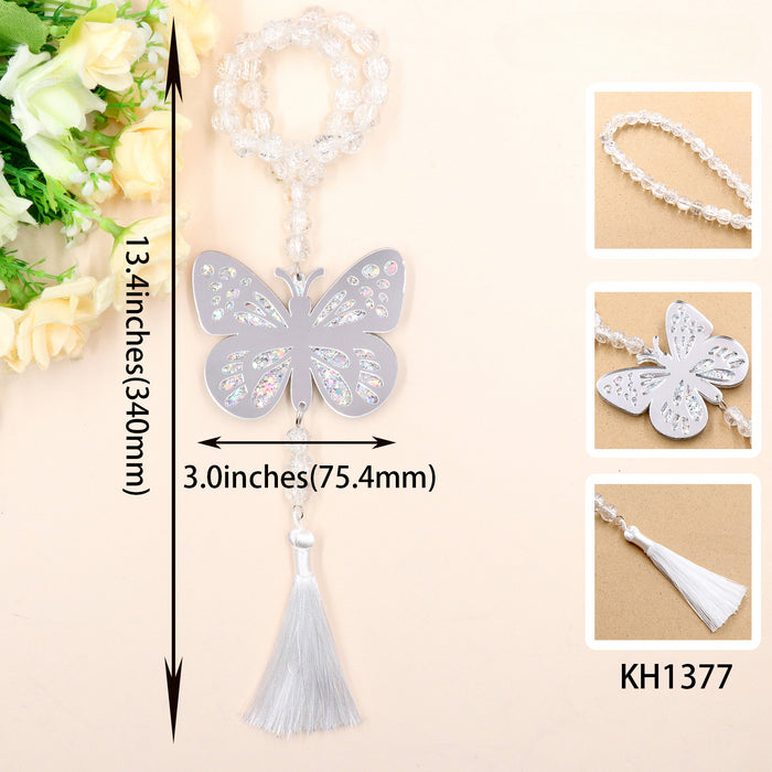 Wholesale Acrylic Butterfly Pendant Car Decoration JDC-CA-XiaoYan001