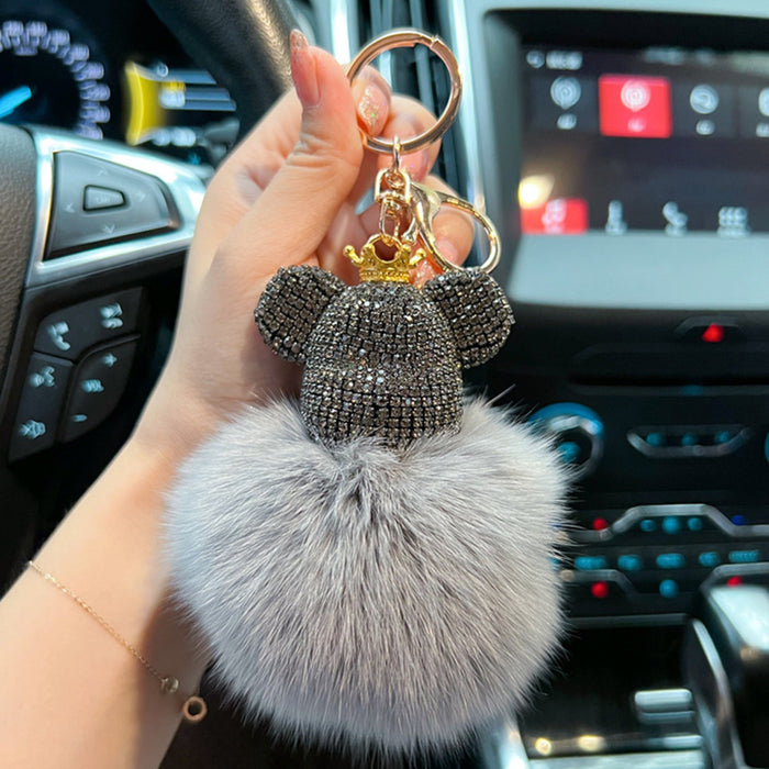 Wholesale Plush Rhinestone Keychain JDC-KC-WangY002