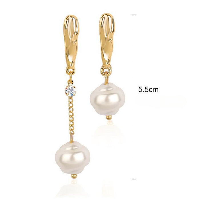 Wholesale Irregular Long Pearl Earrings JDC-ES-ManY052