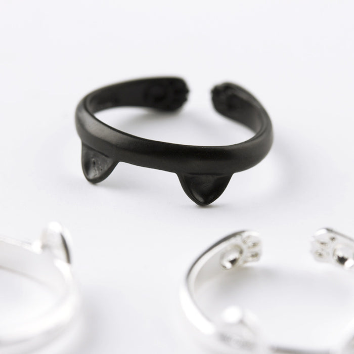 Wholesale Fashionable cartoon footprint ring, cute and personalized open-ended ring