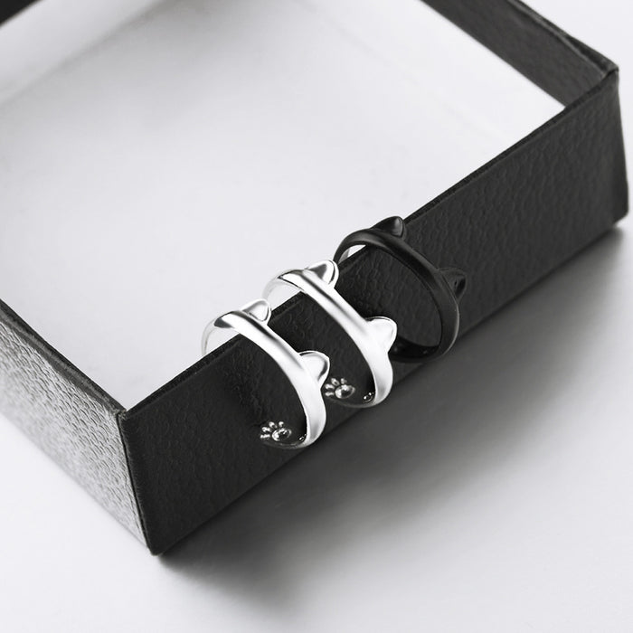 Wholesale Fashionable cartoon footprint ring, cute and personalized open-ended ring