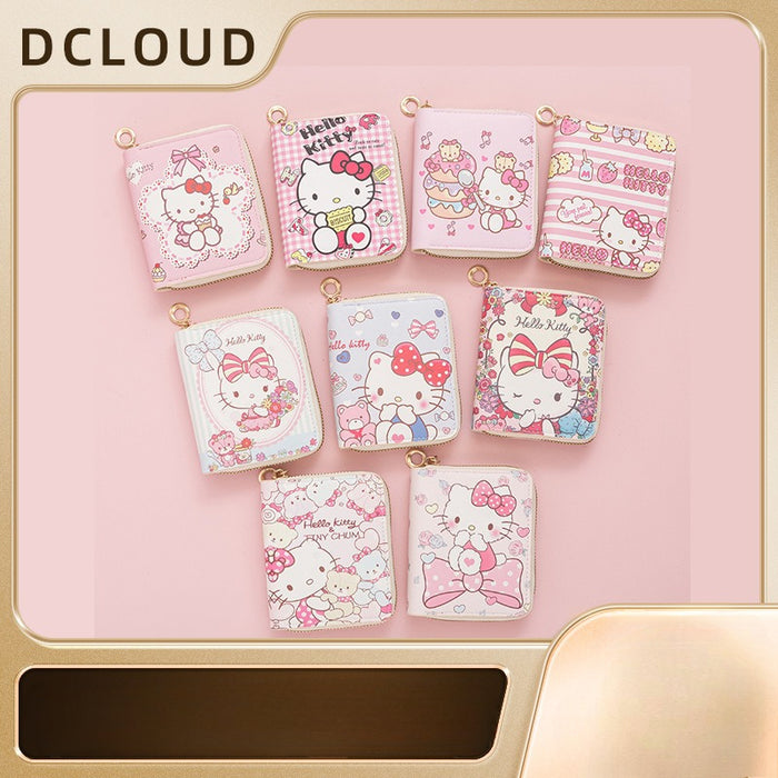 Wholesale Short Wallet Cute Cartoon Student Mini Zipper Ladies Fashion Kitty Coin Purse JDC-WT-QT006