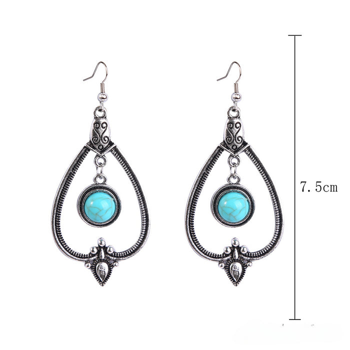 Wholesale Western Style Accessories Turquoise Pendant Leather Necklace JDC-NE-ManY017