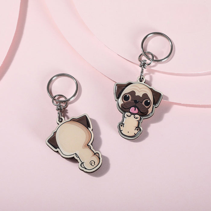 Wholesale Wooden Animal Cartoon Keychain JDC-KC-WWYL001