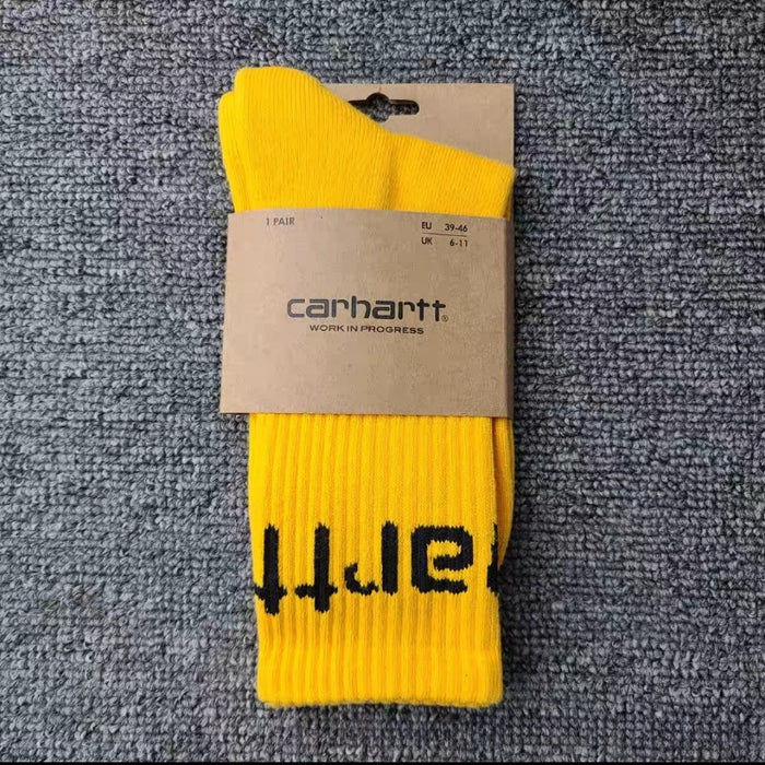 Wholesale Cotton Carhartt Terry Sole Embroidery Black and White Socks JDC-SK-Kuos005