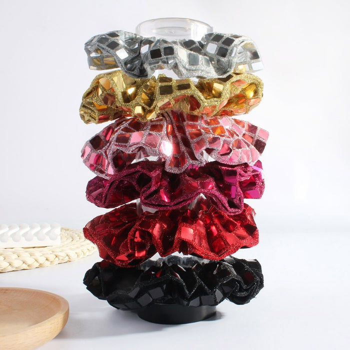 Wholesale Fabric  Square Sequin Hair Scrunchies  JDC-HS-Heqin005