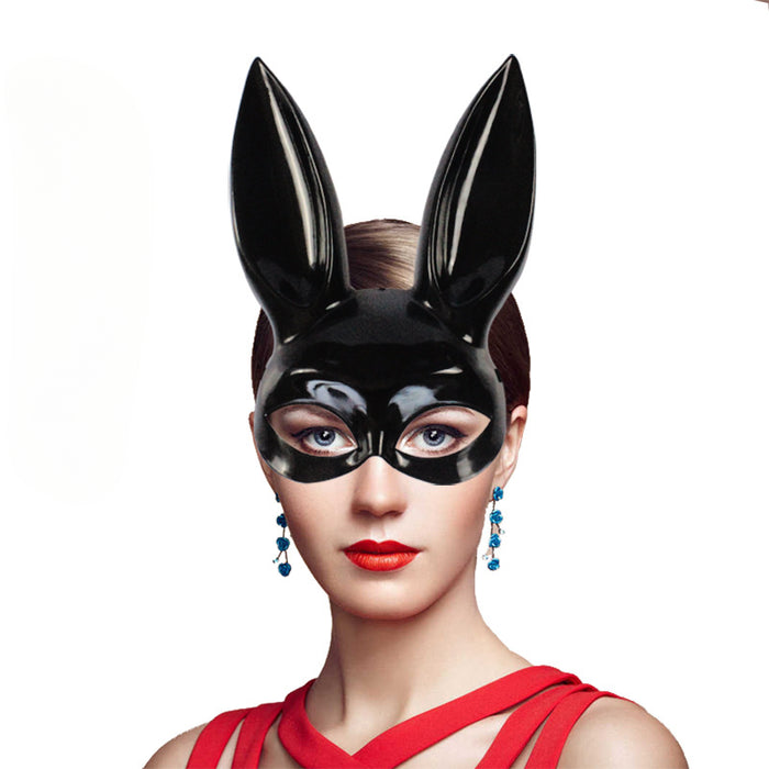 Wholesale PVC Makeup Ball Rabbit Girl Mask JDC-EM-FKS001