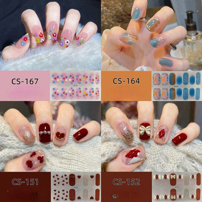 Wholesale No-bake Gel Waterproof Long-lasting 3D Nail Stickers JDC-NS-ARS004