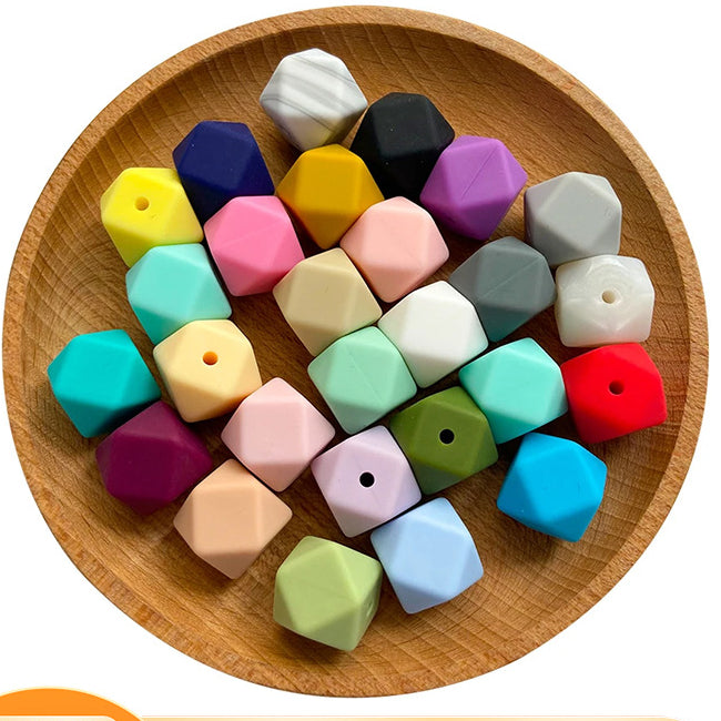 Wholesale 50pcs Hexagonal Silicone Beads JDC-BDS-HongZhou015