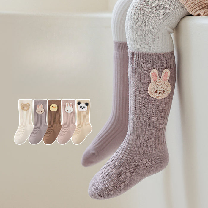 Wholesale Girls' Mid-tube Cotton Socks JDC-SK-SL014