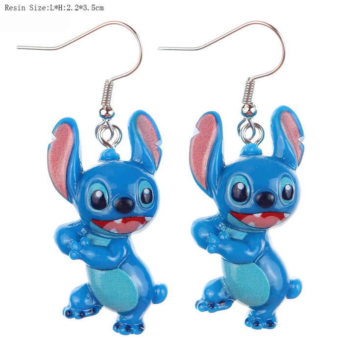 Wholesale Cartoon Doll Bottle Resin Earrings JDC-ES-niqing025