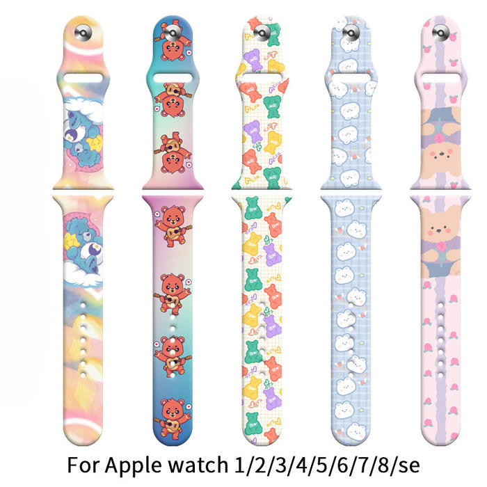 Wholesale Printed Silicone Watch Strap Wristband JDC-WD-NuoQi038