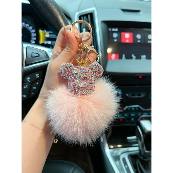 Wholesale Plush Rhinestone Keychain JDC-KC-WangY002